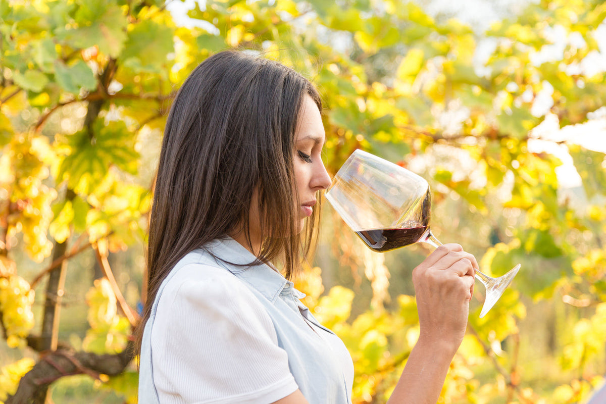 Aromas al interior de una copa de vino.